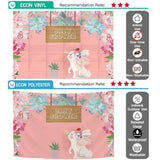 Allenjoy Flowers Cute Rabbit  Pink Background Backdrop for Baby Shower - Allenjoystudio