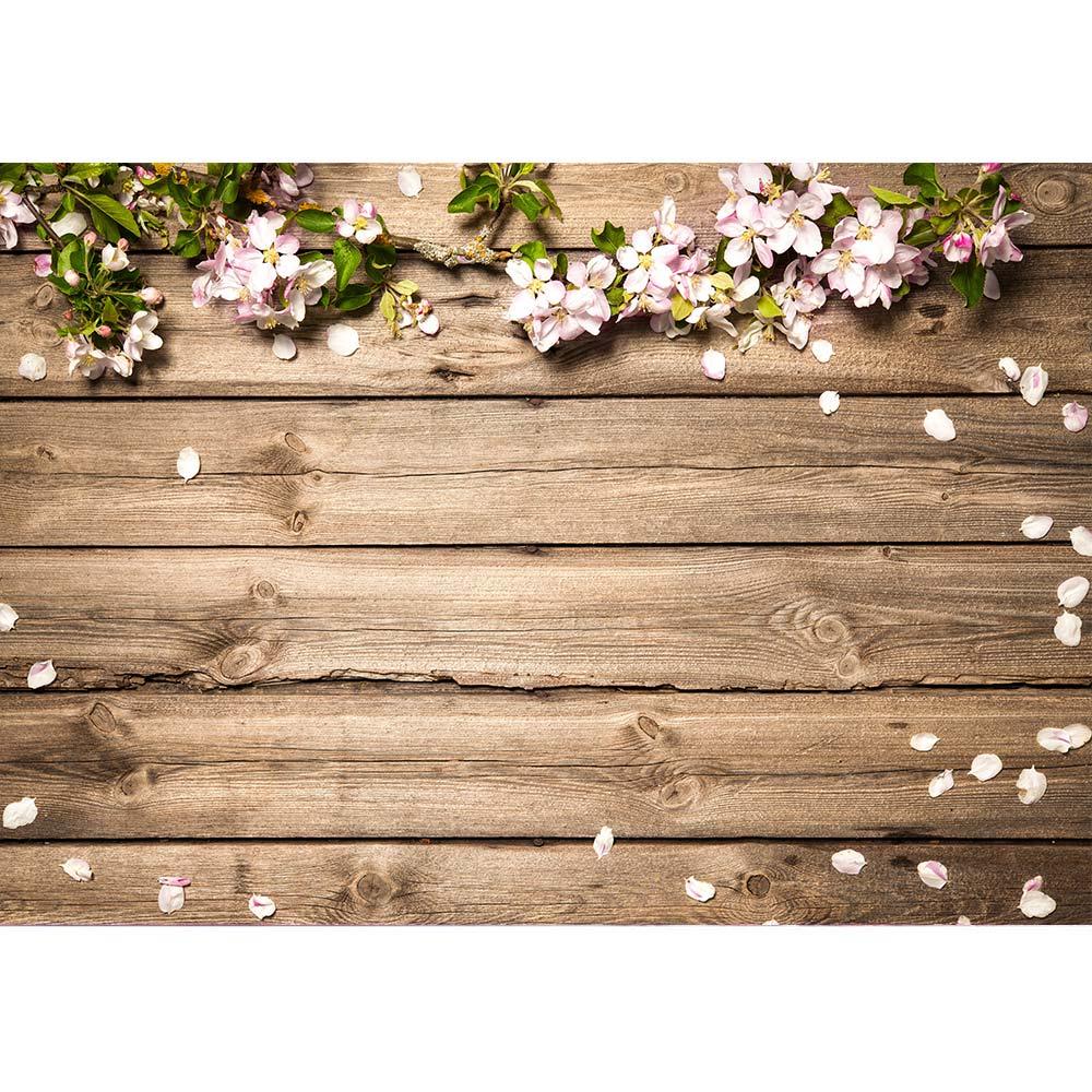 Allenjoy Peach blossom Bown Wood Backdrop for Mother's Day - Allenjoystudio