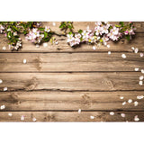Allenjoy Peach blossom Bown Wood Backdrop for Mother's Day