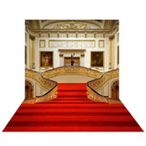 Allenjoy for Photostudio Backdrop Palace Red Carpet Photographic Background