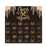 Allenjoy Cheers for 50th Birthday Step and Repeat Custom Backdrop
