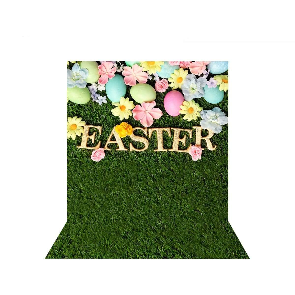 Allenjoy Easter Golden Letter Egss Grass Backdround - Allenjoystudio