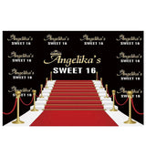 Allenjoy Sweet 16 Birthday Red Carpet Customize Backdrop - Allenjoystudio