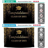 Allenjoy Graduation Party Backdrop Class of 2021 Gold Glitter Bokeh Spots - Allenjoystudio