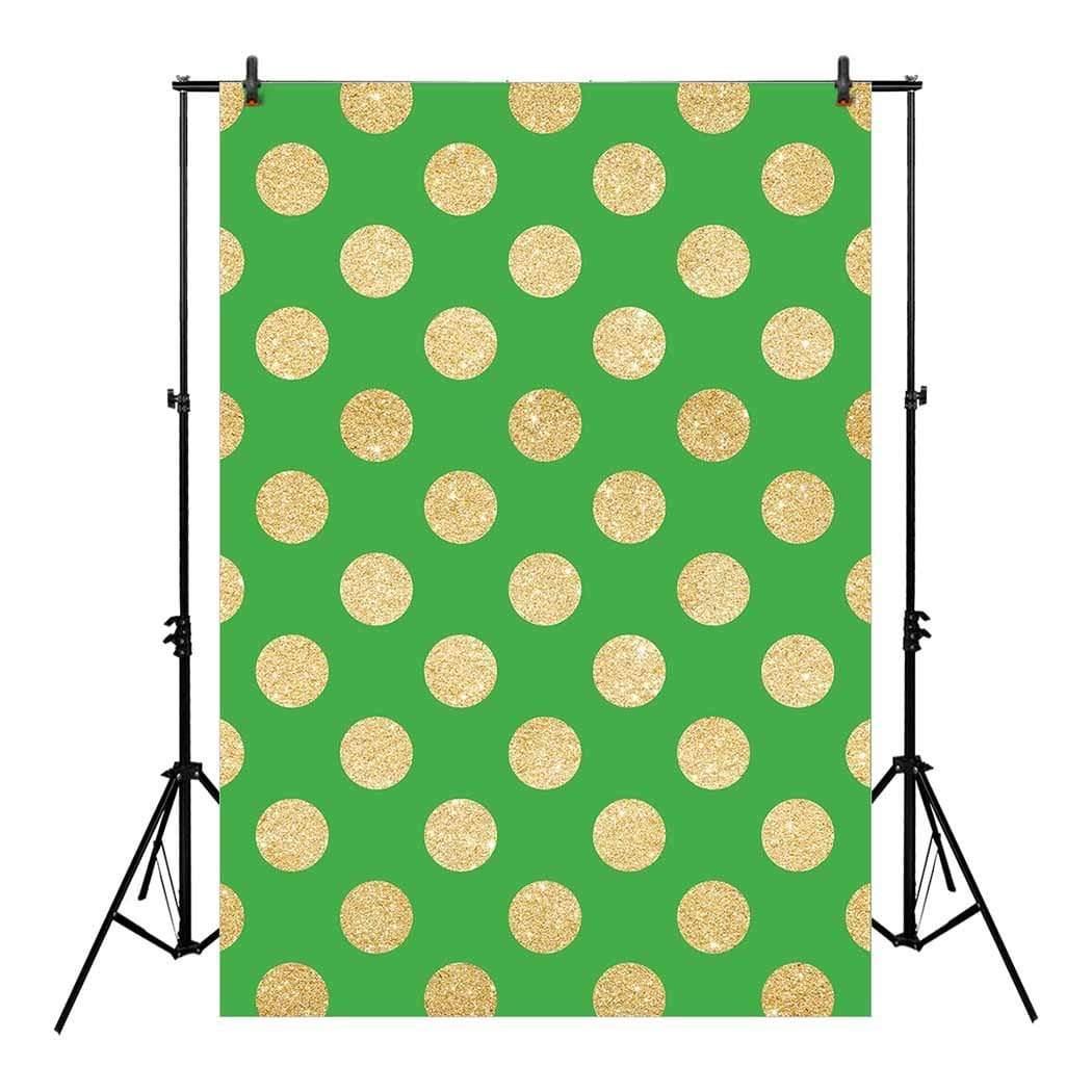 Allenjoy Green Backdrop for Photographic Studio  Golden Sequin Dots - Allenjoystudio