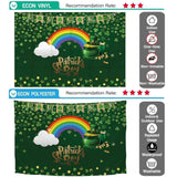 Allenjoy Green Clover Lucky Flag Rainbow ST.Patrick's Day Backdrop - Allenjoystudio