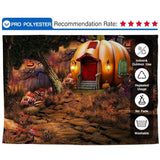 Allenjoy Halloween  Backdrop Pumpkin Witch House In Fairy Forest - Allenjoystudio