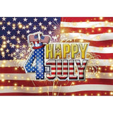 Allenjoy Happy 4th if July American National Flag Glitter Backdrop - Allenjoystudio