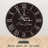 Allenjoy Happy New Year Clock Round Backdrop - Allenjoystudio