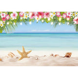 Allenjoy Hawaii Summer Tropical Beach Luau Backdrop