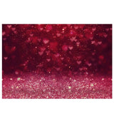 Allenjoy Red Glitter Shiny Heart Photography Valentine Backdrop