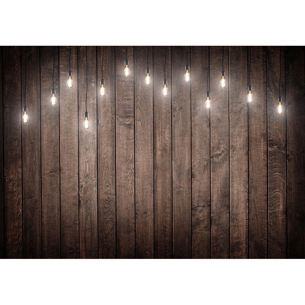 Allenjoy Hickory Wood Shiny Lights Decor Photography Backdrop ...