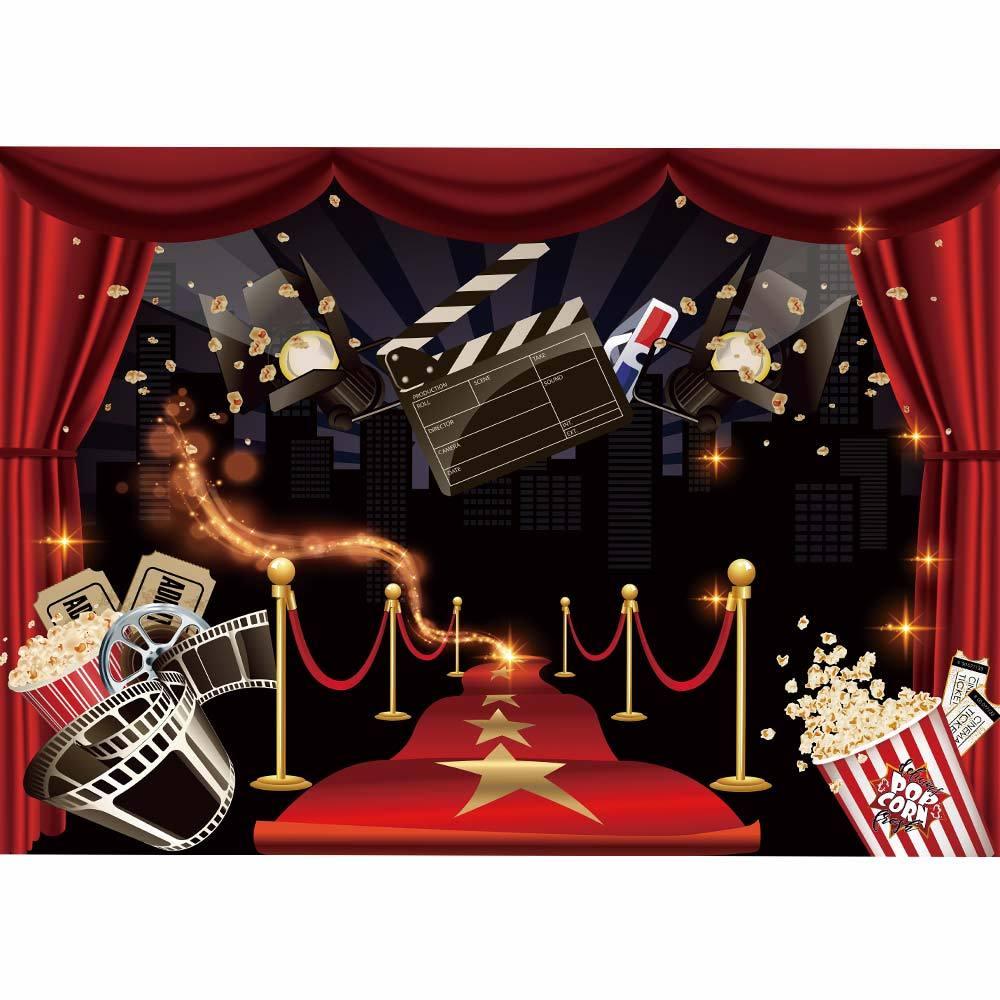 Allenjoy Hollywood Photography Backdrop for Red Carpet Party Decor Background Photo Shoot - Allenjoystudio
