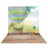 Allenjoy Hot Air Balloon Background for Baby Shower Bear Spring Photography Backdrop