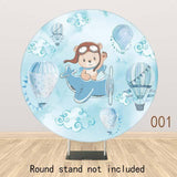 Allenjoy Hot Airballoon Round Backdrop Baby Shower - Allenjoystudio
