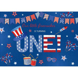 Allenjoy Independence Day American Flag Backdrop for 1st Birthday