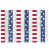 Allenjoy Red Blue Stripes White Wood Backdrop for Independence Day