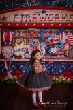 Allenjoy Independence Day Firework Colorful  Backdrop for Children Photobooth - Allenjoystudio