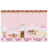 Allenjoy Kids Background for Candy Bar Pink Stripes Colorful Sweets Bow-knots Birthday - Allenjoystudio