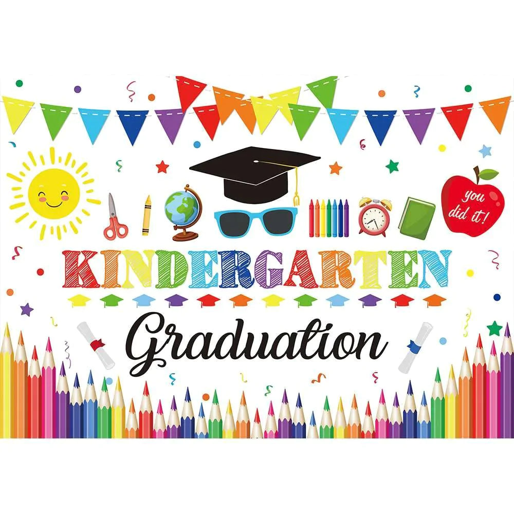 Allenjoy Kindergarten Graduation Backdrop for Prom Party - Allenjoystudio