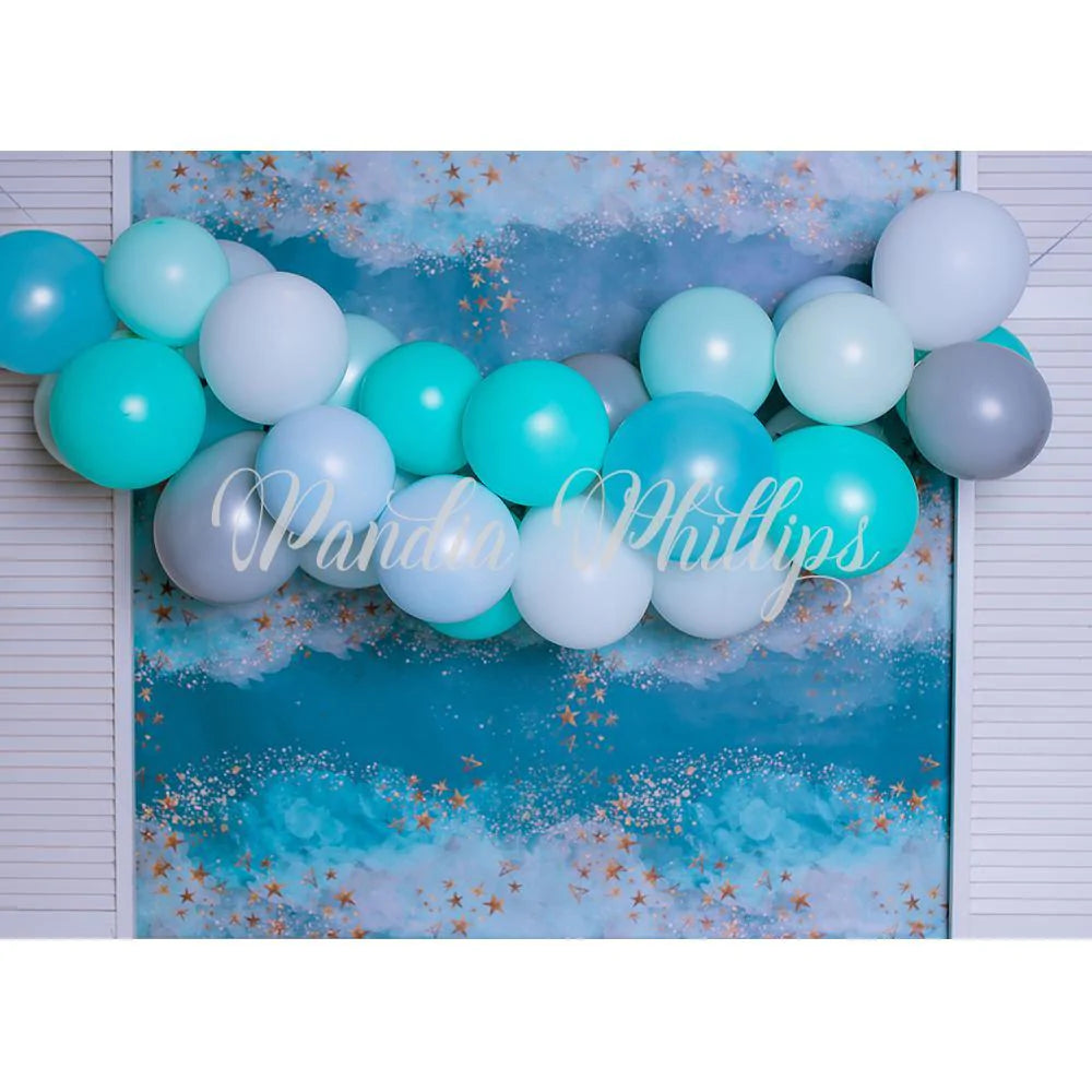 Allenjoy Little Star and Balloon Backdrop for Newborn Designed by Panida Phillips - Allenjoystudio