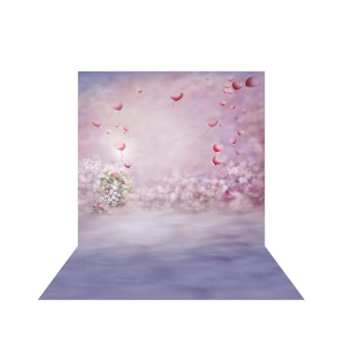 Allenjoy Valentine Love Balloon Pink and Purple Texture Backdrop - Allenjoystudio