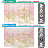 Allenjoy Luxury Ballet Golden Pink Stars Backdrop for Girls - Allenjoystudio