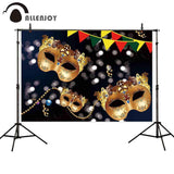 Allenjoy Masquerade Backdrop for Photo Studio Golden Bokeh Celebration Photocall - Allenjoystudio