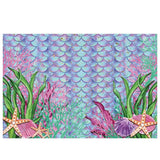 Allenjoy Mermaid Scales Water Plants Shells Starfish Backdrop - Allenjoystudio