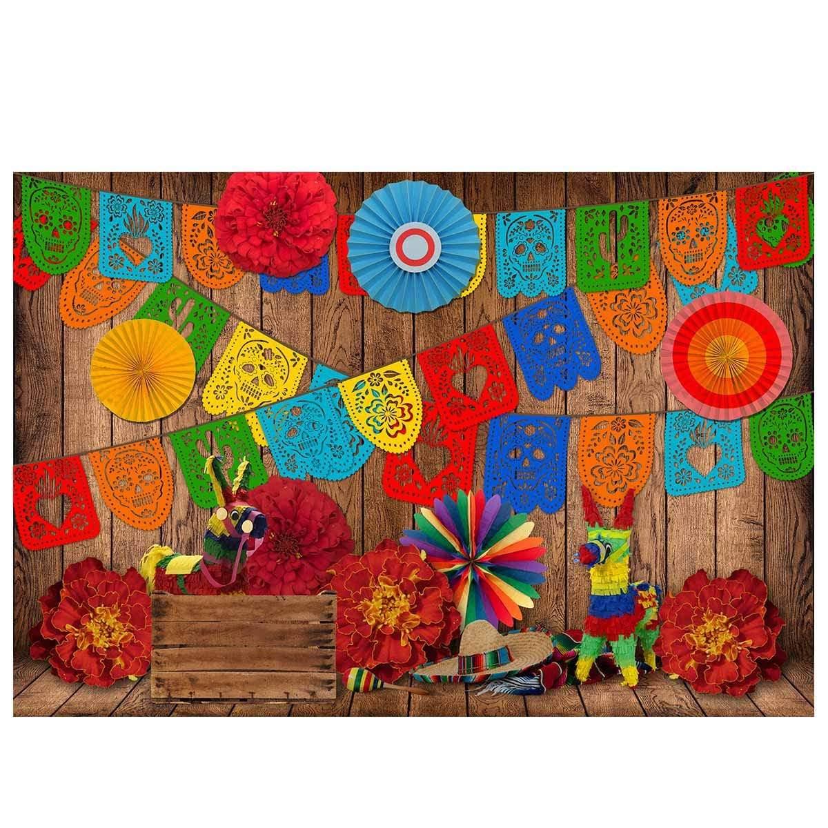 Allenjoy Mexican Fiesta Theme Photography Backdrop for Birthday Cinco de mayo Decor - Allenjoystudio