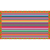 Allenjoy Mexico Flags Cactus Guitar Banner Colorful Stripes Tablecloth - Allenjoystudio