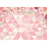 Allenjoy Mother's Day Diamand Floral Pink Backdrop