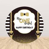 Allenjoy Mr One 1st Birthday Round Backdrop for Boys