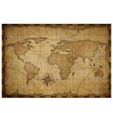 Allenjoy National Geographic Photo Backdrop World Map Compass Travel Background