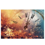 Allenjoy New Year for Bokeh Backdrop Glitter Snowflake Clock Background Photocall