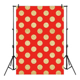 Allenjoy Orange Backdrop Golden Dots Sequin Patterns for Seamless Background