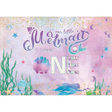 Allenjoy Our Little Mermaid is Turning One Dreamy Purple Backdrop - Allenjoystudio
