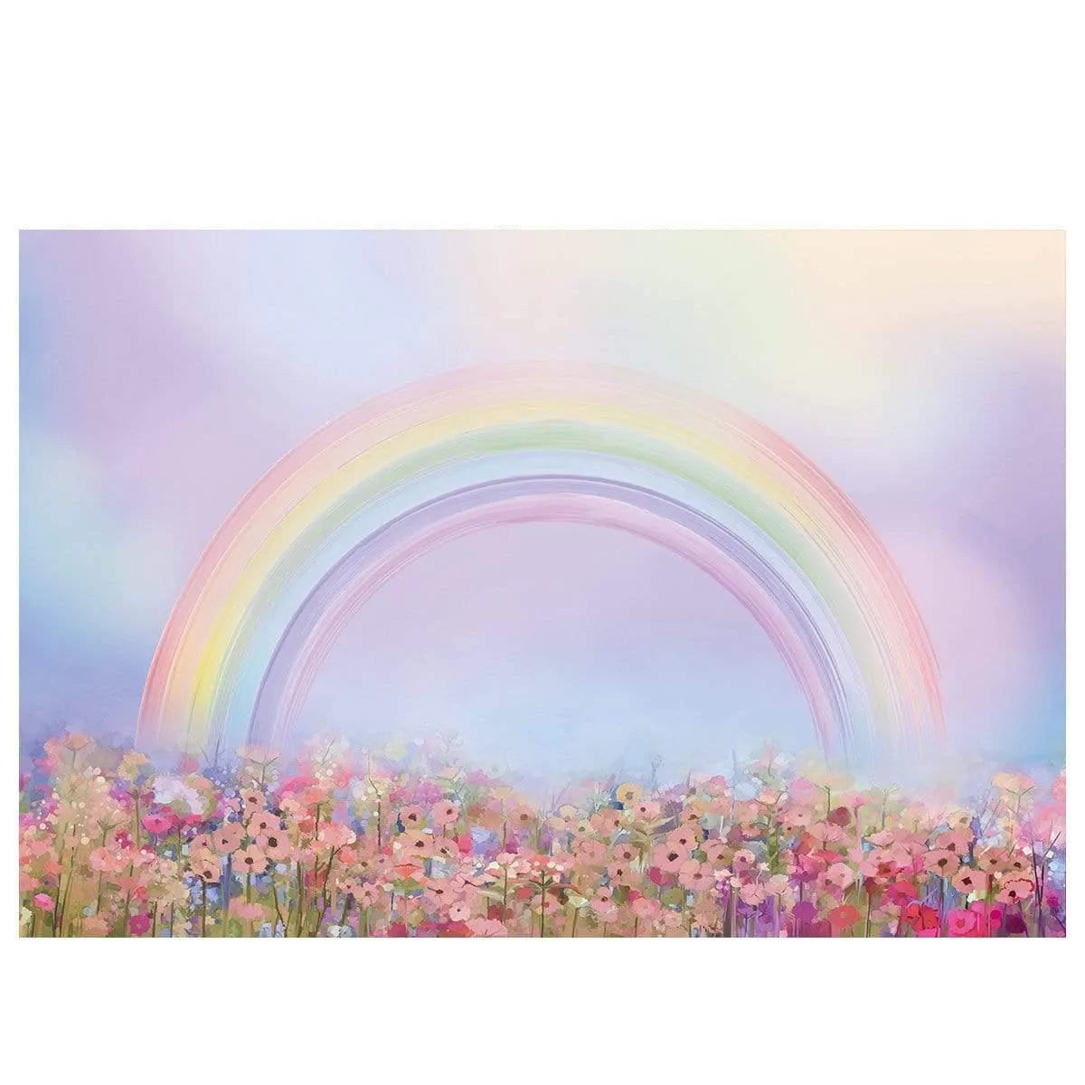 Allenjoy Painted Rainbow Colorful Wildflower Backdrop - Allenjoystudio