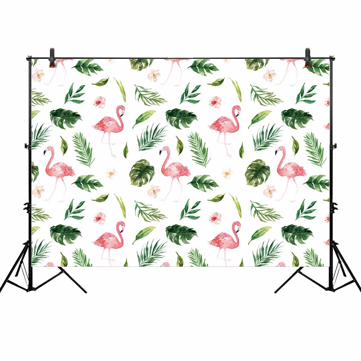 Allenjoy Pattern Backdrop Popular Flamingo And Leaf for Girls Birthday Party - Allenjoystudio