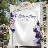 Allenjoy Personalized Floral Frame Backdrop for Wedding Bridal Shower Anniversary