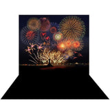 Allenjoy American Fireworks Independence Day Backdrop