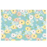 Allenjoy Photo Background  Floral Yellow and Pink Flowers Blue Backdrop