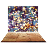 Allenjoy Colorful Bokeh Glitter Halo Wood Floor Backdrop