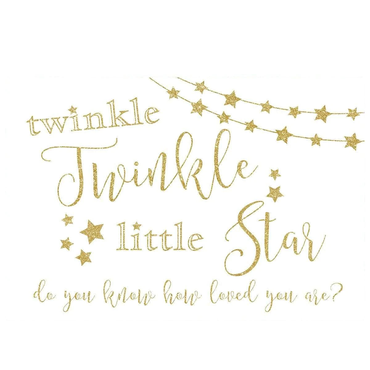 Allenjoy Twinkle Twinkle Little Star Golden Backdrops - Allenjoystudio