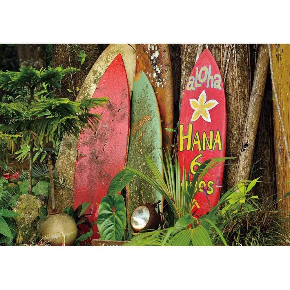 Allenjoy Hawaii Aloha Surfboard Tropical Jungle Summer Backdrop - Allenjoystudio