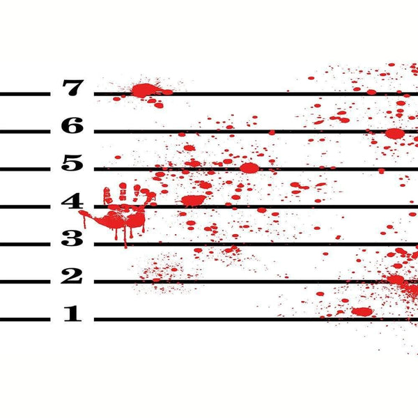 Blood On Ruler Allenjoy Halloween Backdrop Bizarre Blood Hand and Ruler Backdrop ...
