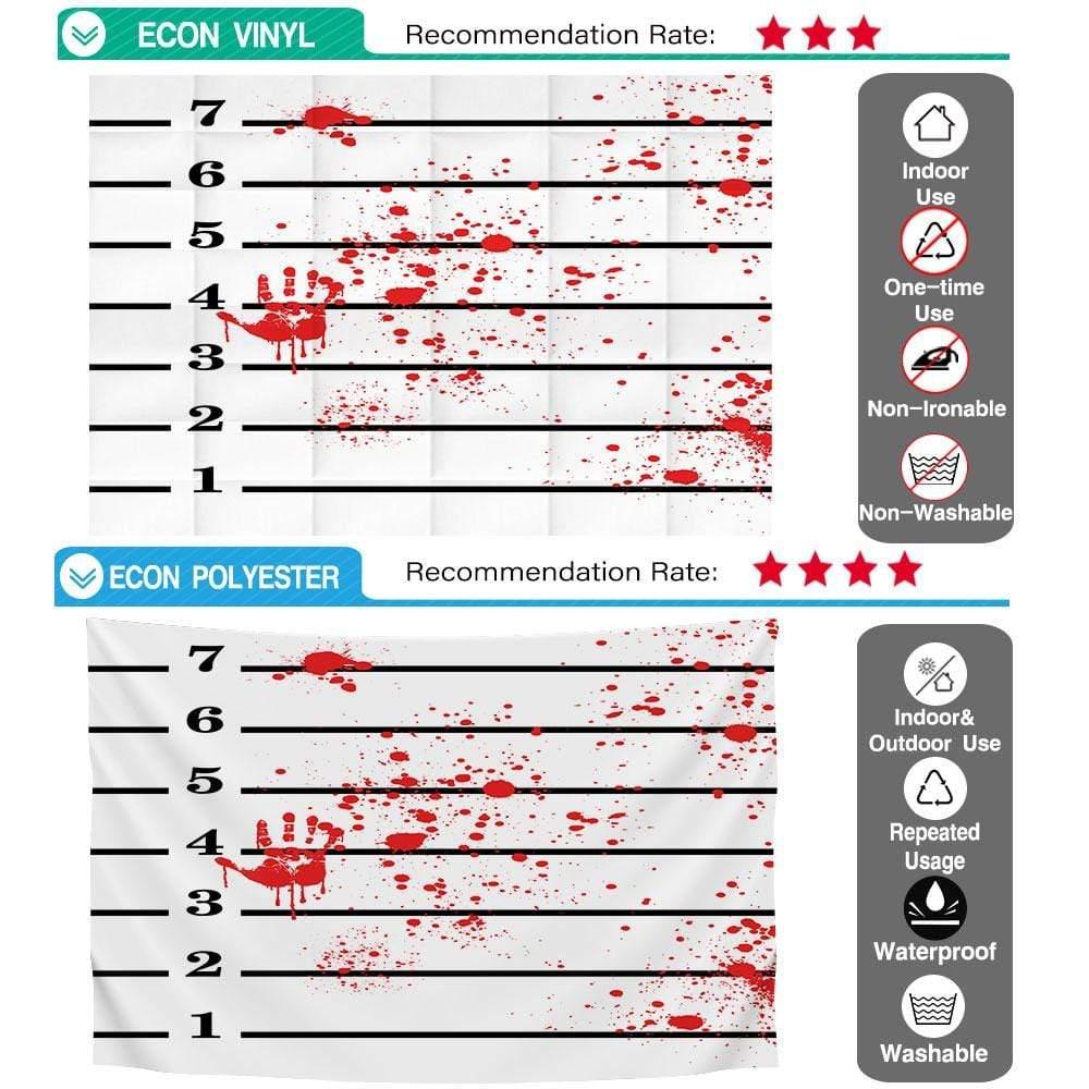 Blood On Ruler Allenjoy Halloween Backdrop Bizarre Blood Hand and Ruler Backdrop ...
