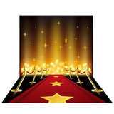 Allenjoy Photographic Hollywood Backdrop Luxuriant Red Carpet Stars for Photoshoot