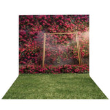 Allenjoy Flower Wall Wedding Spring Nature Grass Frame Background - Allenjoystudio