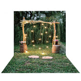 Allenjoy Wedding Glitter Wood Arch Flower Forest Backdrop
